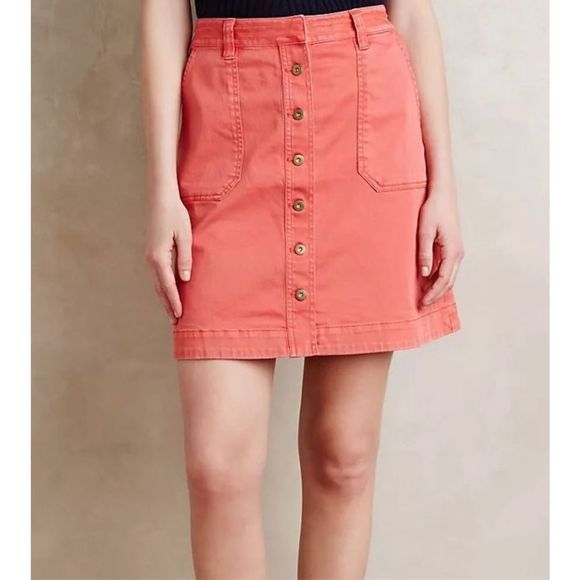 Anthropologie Pilcro & The Letterpress Chino Skirt Size 4 - Picture 2 of 11